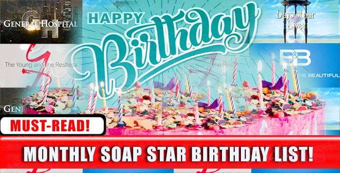 Soap Stars Birthday List
