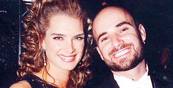 Brooke Shields and Andre Agassi