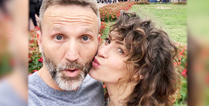 Linsey Godfrey and Breckin Meyer