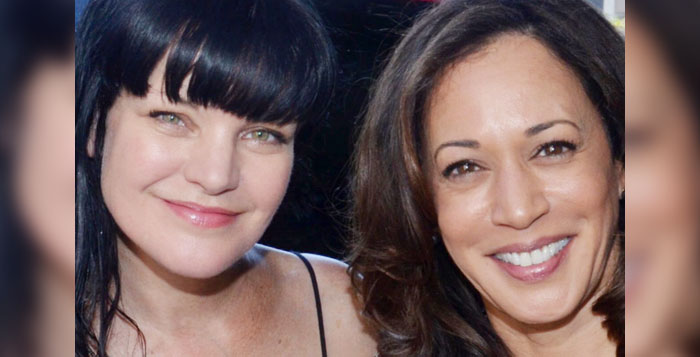 Pauley Perrette and Kamala Harris