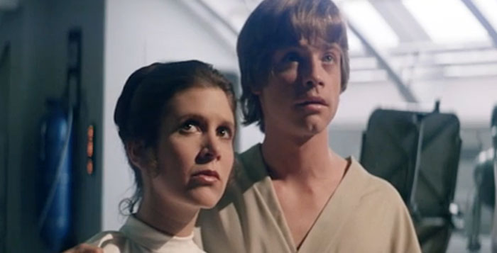 Star Wars Mark Hamill and Carrie Fisher