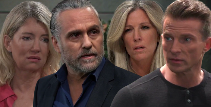 Sonny Corinthos, Carly Corinthos, Nina Reeves, Jason Morgan on General Hospital