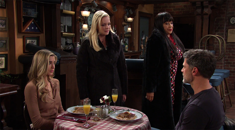 days of our lives recap sloan, belle, paulina, eric at the brady pub arguing