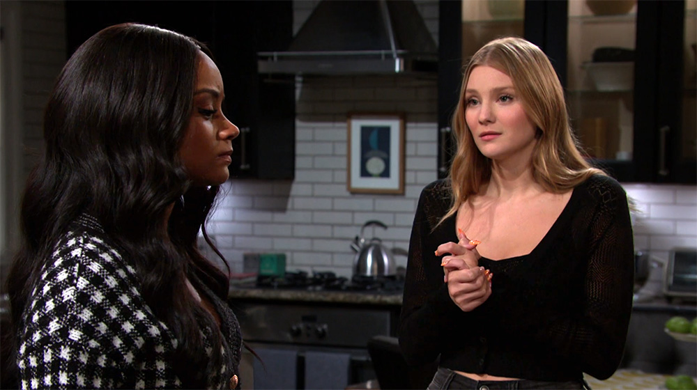 days of our lives recap for february 13, 2023 has chanel dupree very upset with allie horton