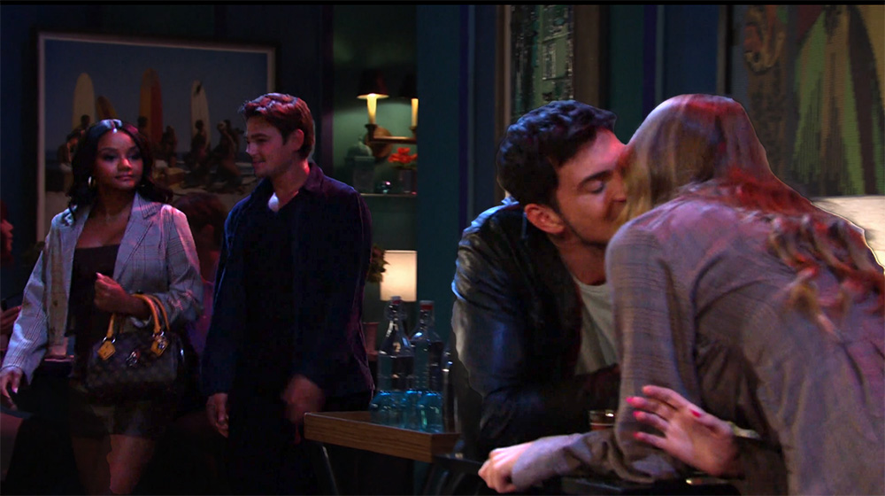days of our lives recap chanel and johnny walked in on a compromising moment for allie with alex