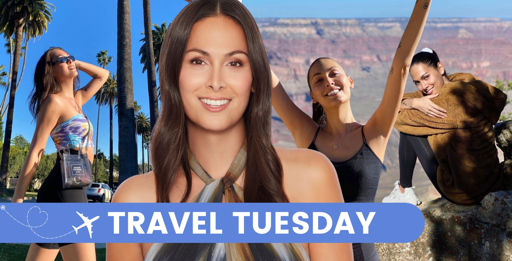 general hospital star cassandra james collage of her traveling, including the grand canyon