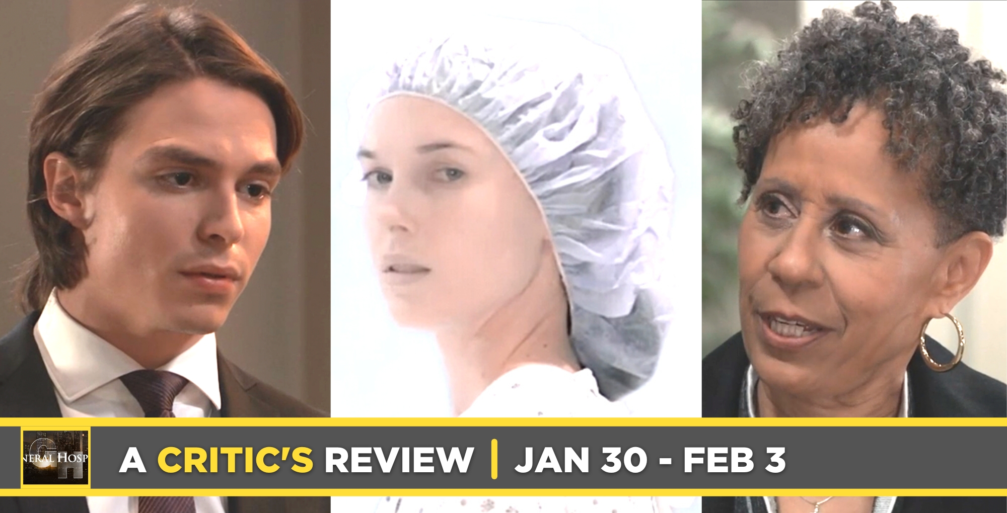 a critic's review of general hospital row of images spencer cassadine, willow tait, and stella henry