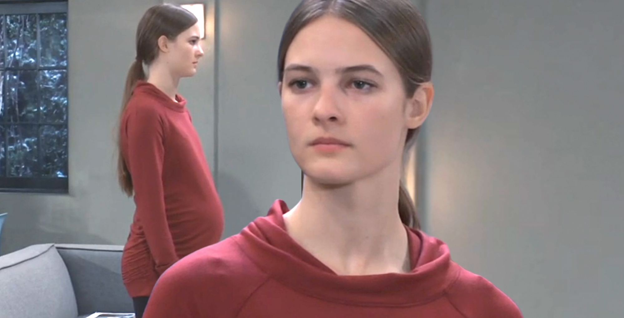 general hospital two images of esme prince pregnant and in spring ridge