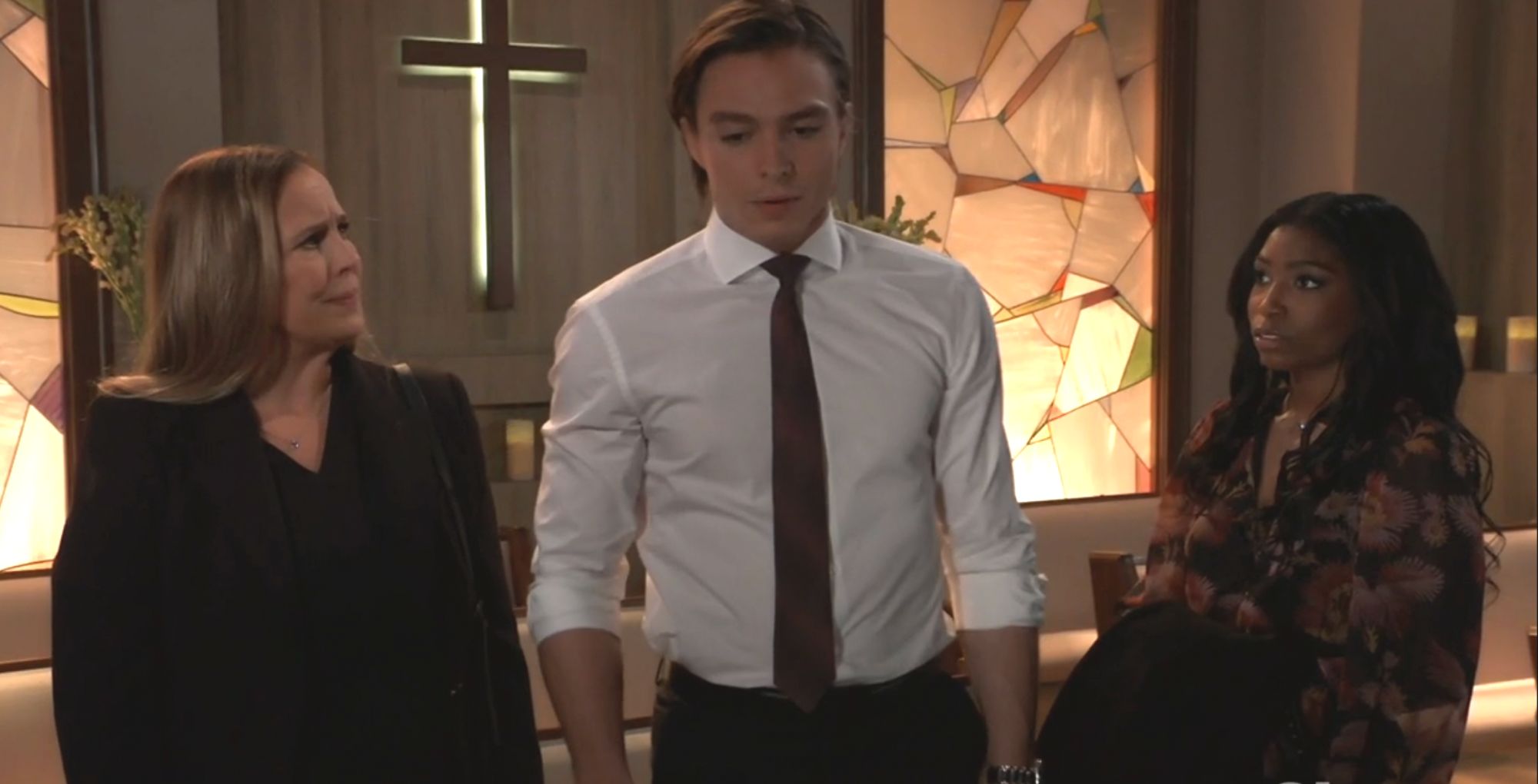general hospital spoilers for February 3, 2023, laura tries to calm spencer down with trina