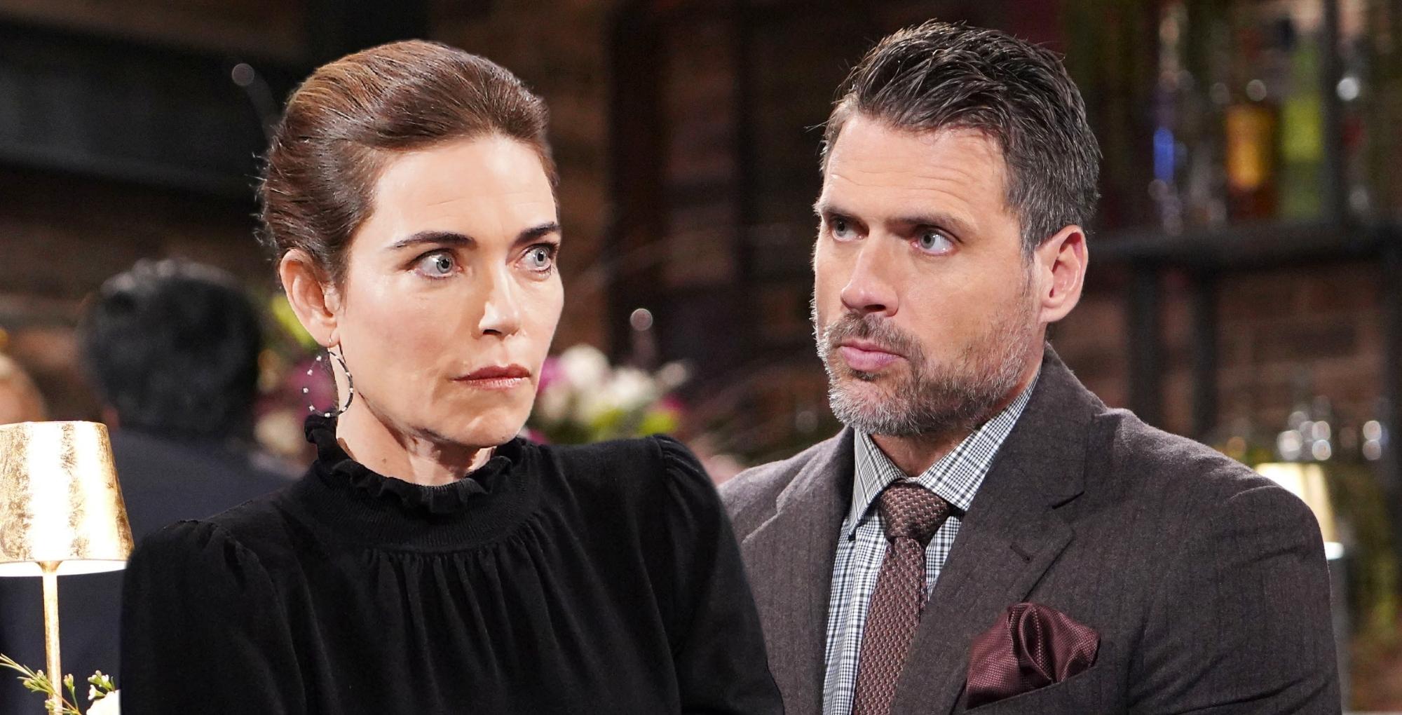 young and the restless victoria newman listened as nick newman spilled his guts