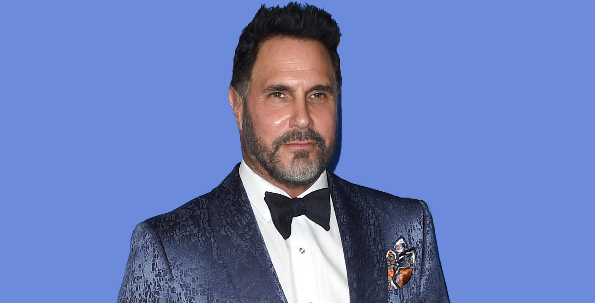 don dianmont from the bold and the beautiful posing wearing a suit and bowtie.