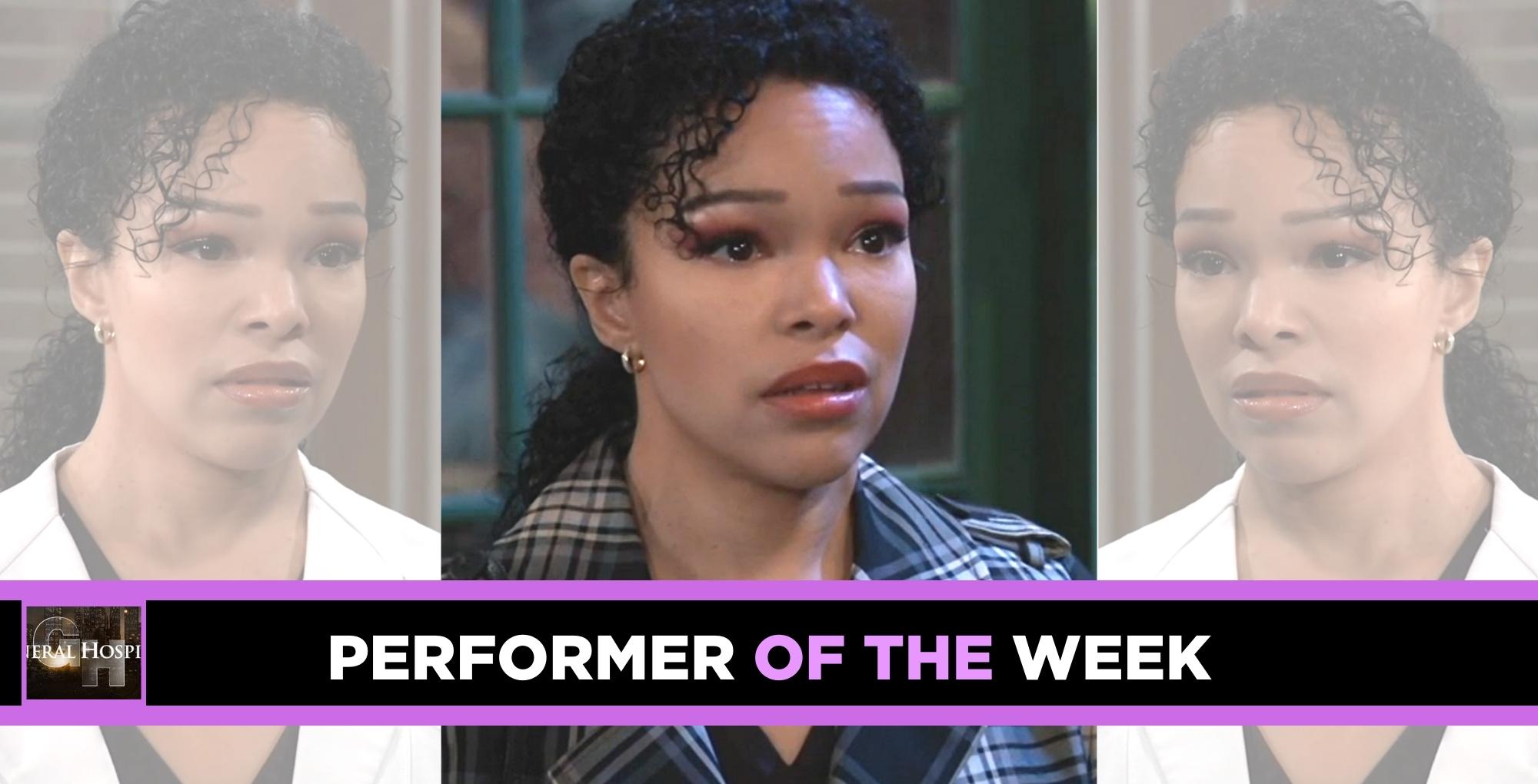 brook kerr plays portia robinson with an open heart on general hospital.