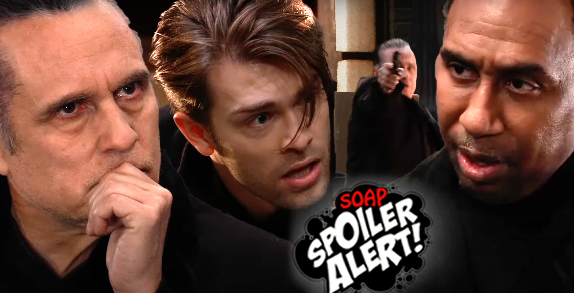 gh spoilers video collage of sonny corinthos, dex heller, and brick