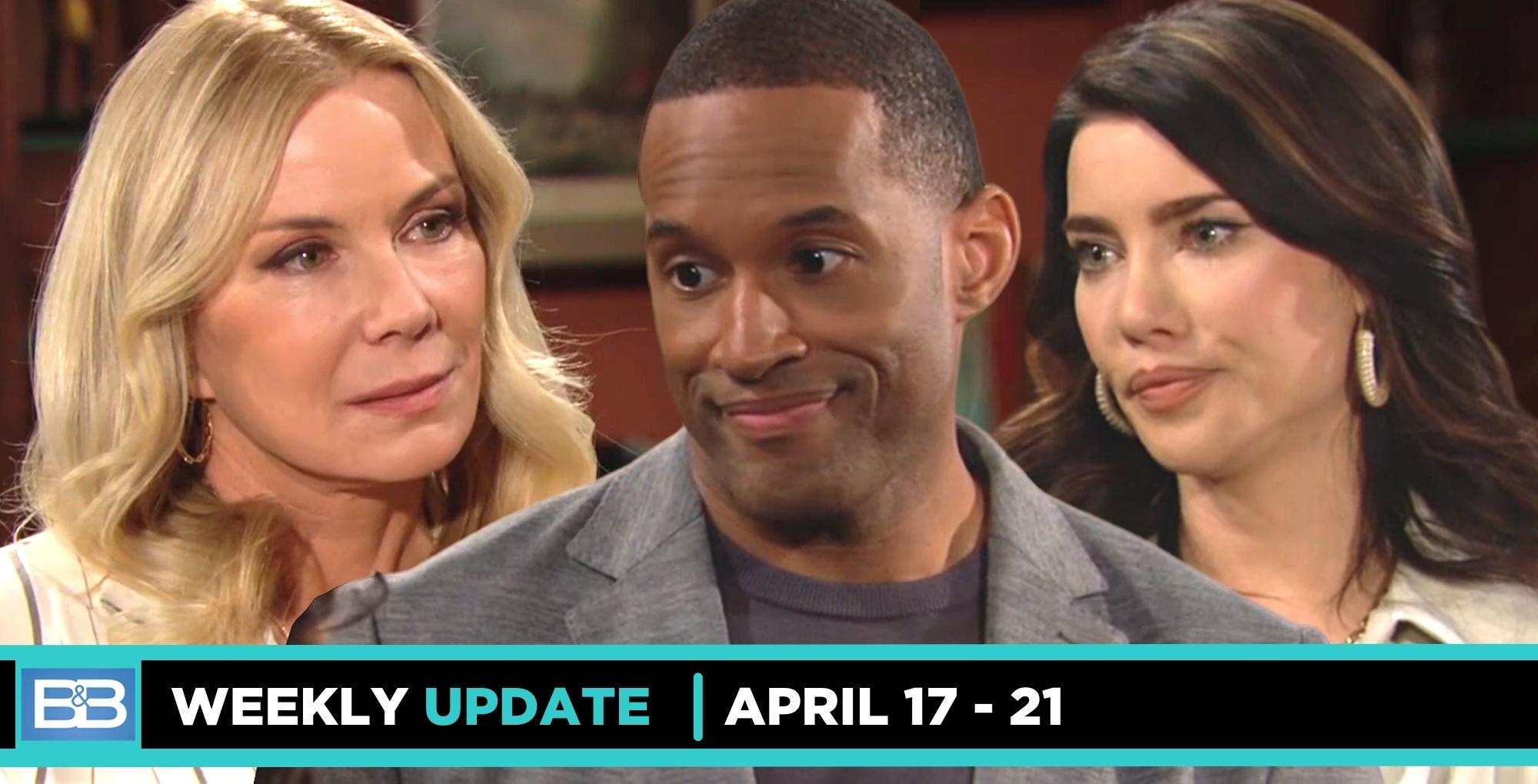 brooke, carter, and steffy prepare for a big week in b&b spoilers.