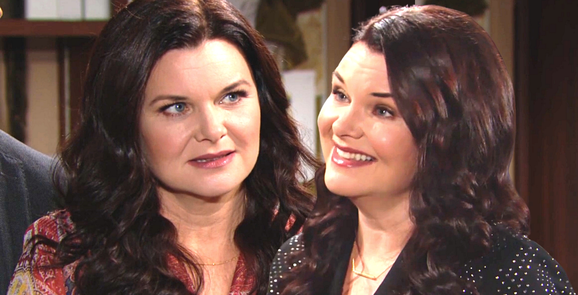 two images of katie logan on bold and the beautiful.
