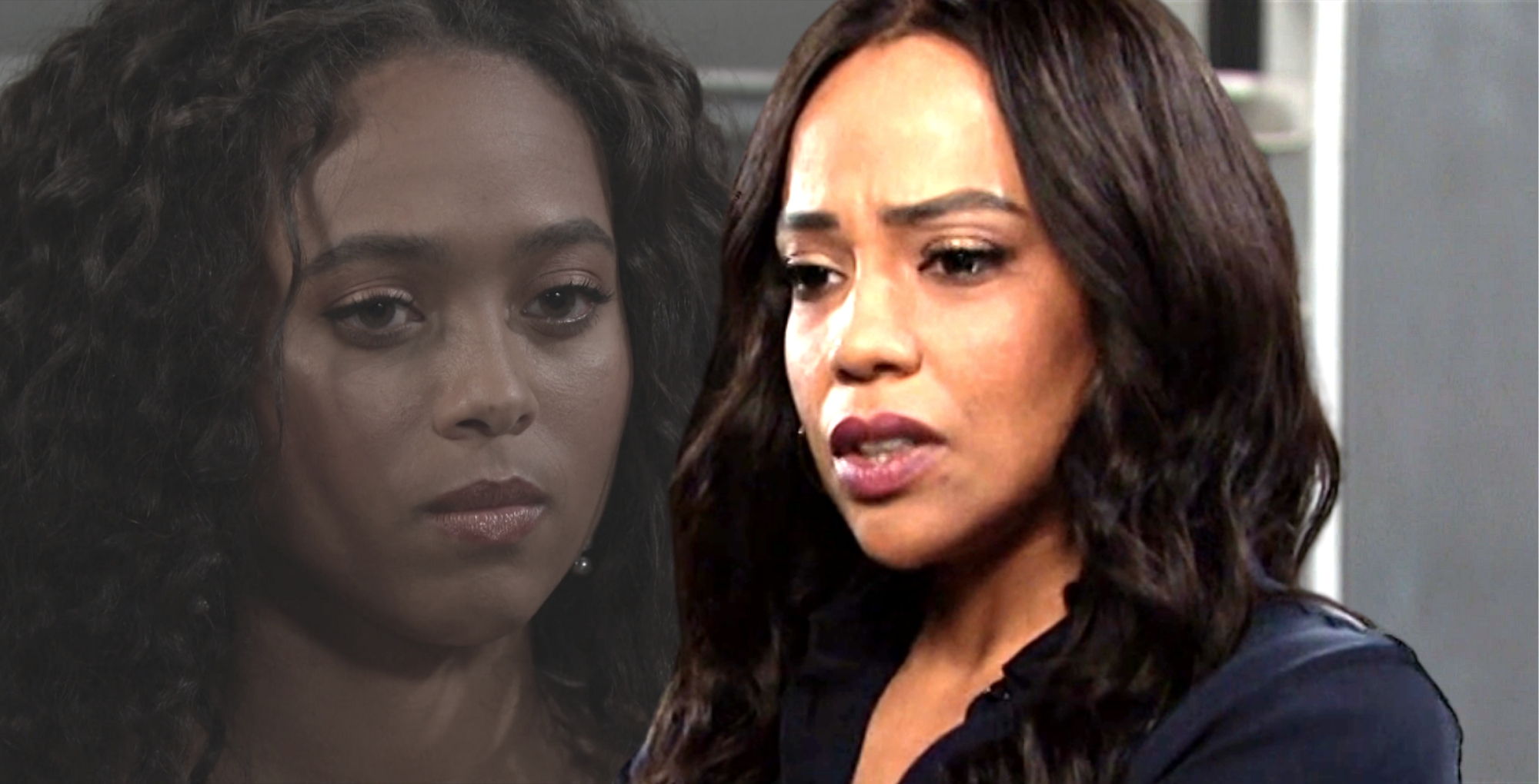 talia in the background with jada hunter on days of our lives.