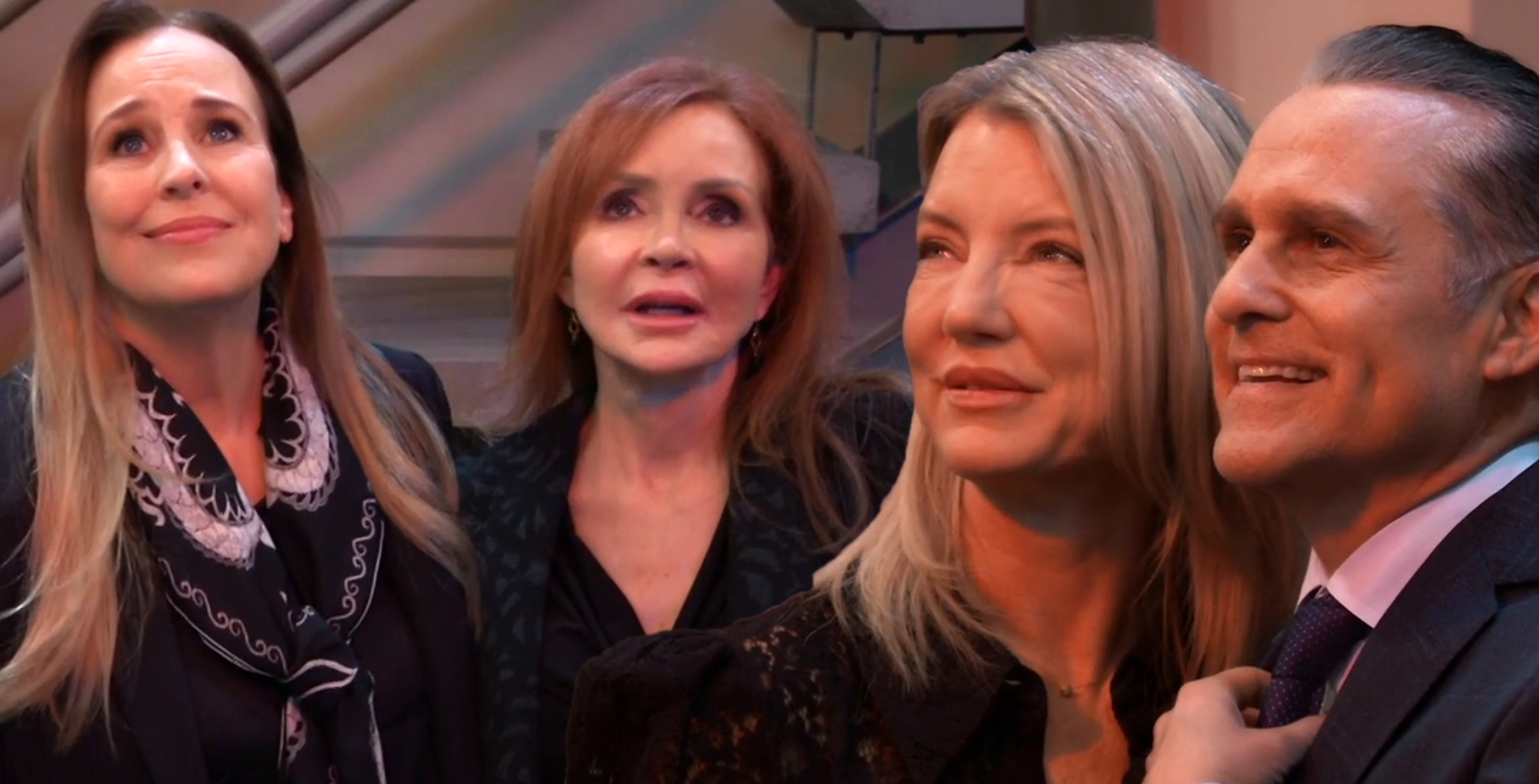 general hospital laura, bobbie, nina, and sonny dressed up