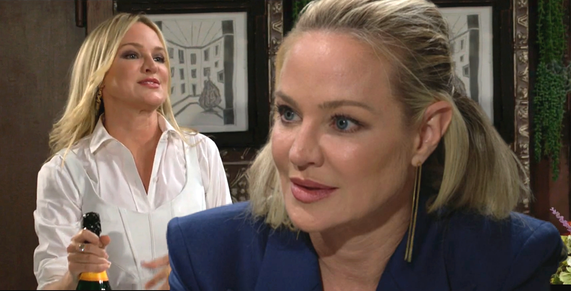 sharon rosales double image of worrying on young and the restless.
