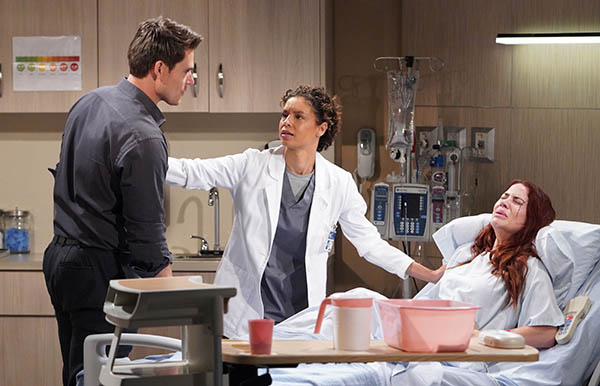 elena asks adam to leave sally's room on young and the restless.