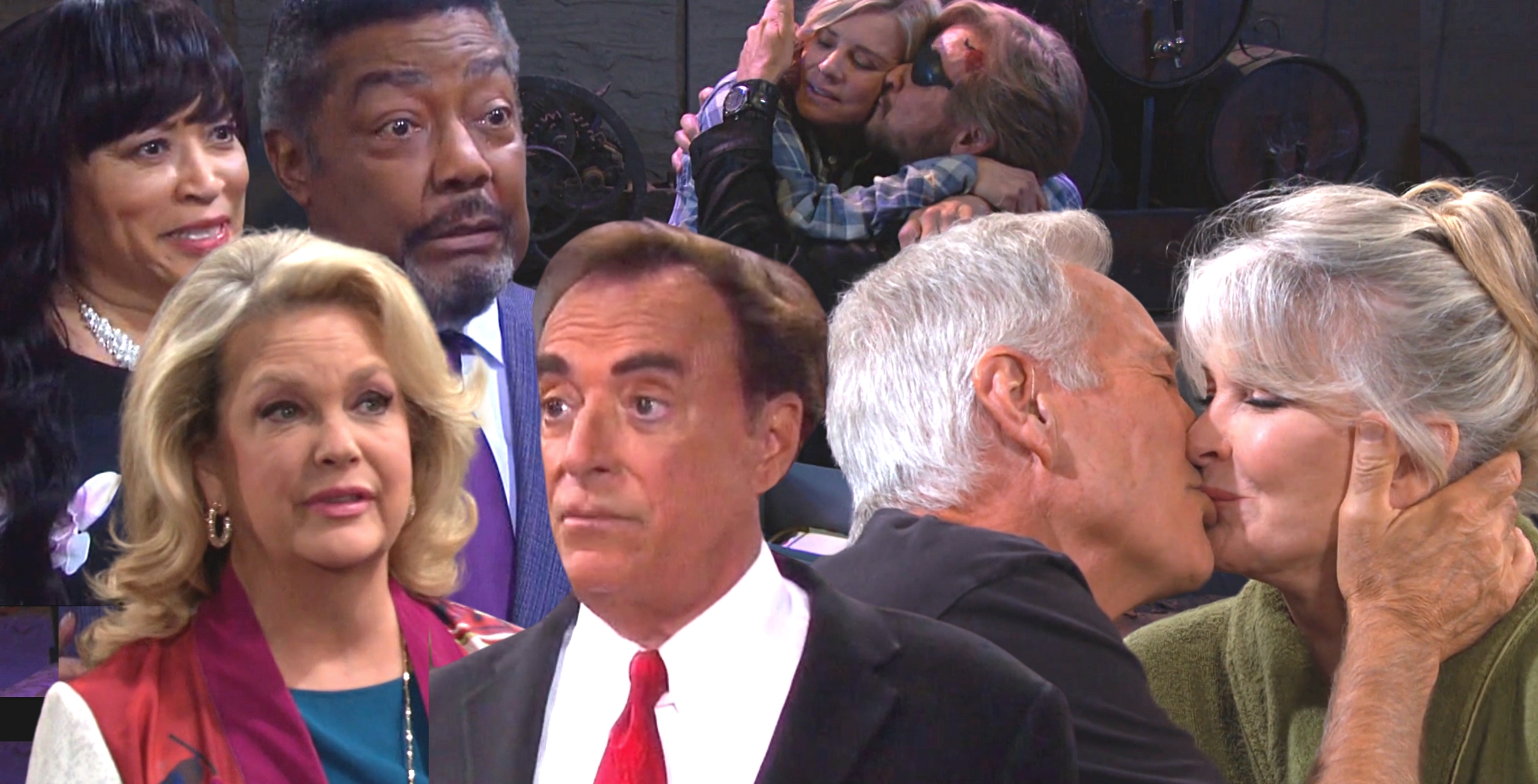 days of our lives couple, anna and tony, john and marlena, steve and kayla, abe and paulina.