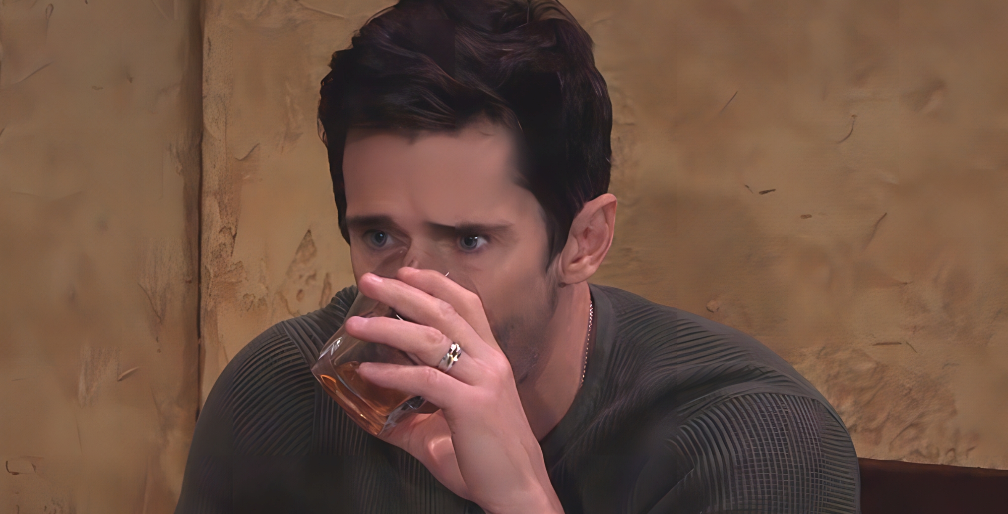 shawn brady is taking yet another drink on days of our lives.