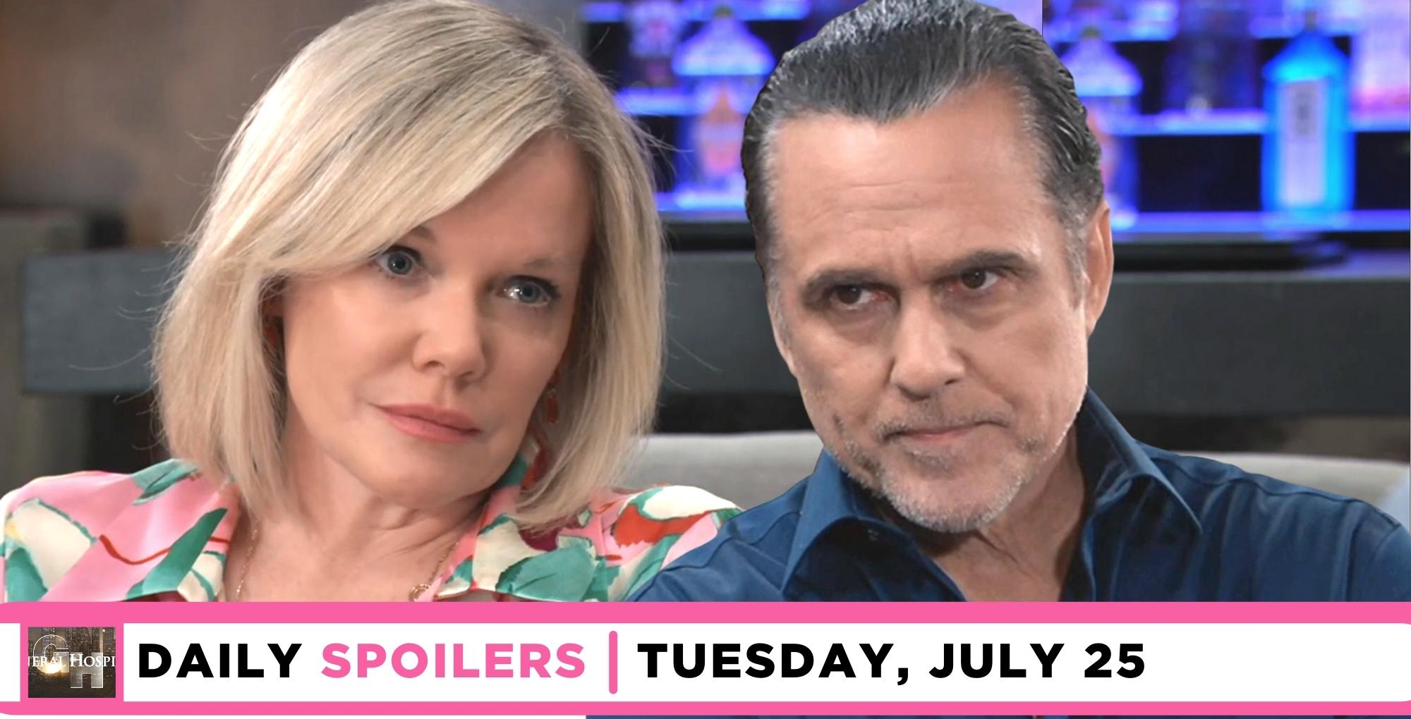 general hospital spoilers for july 25 2023 have ava telling sonny her secrets.