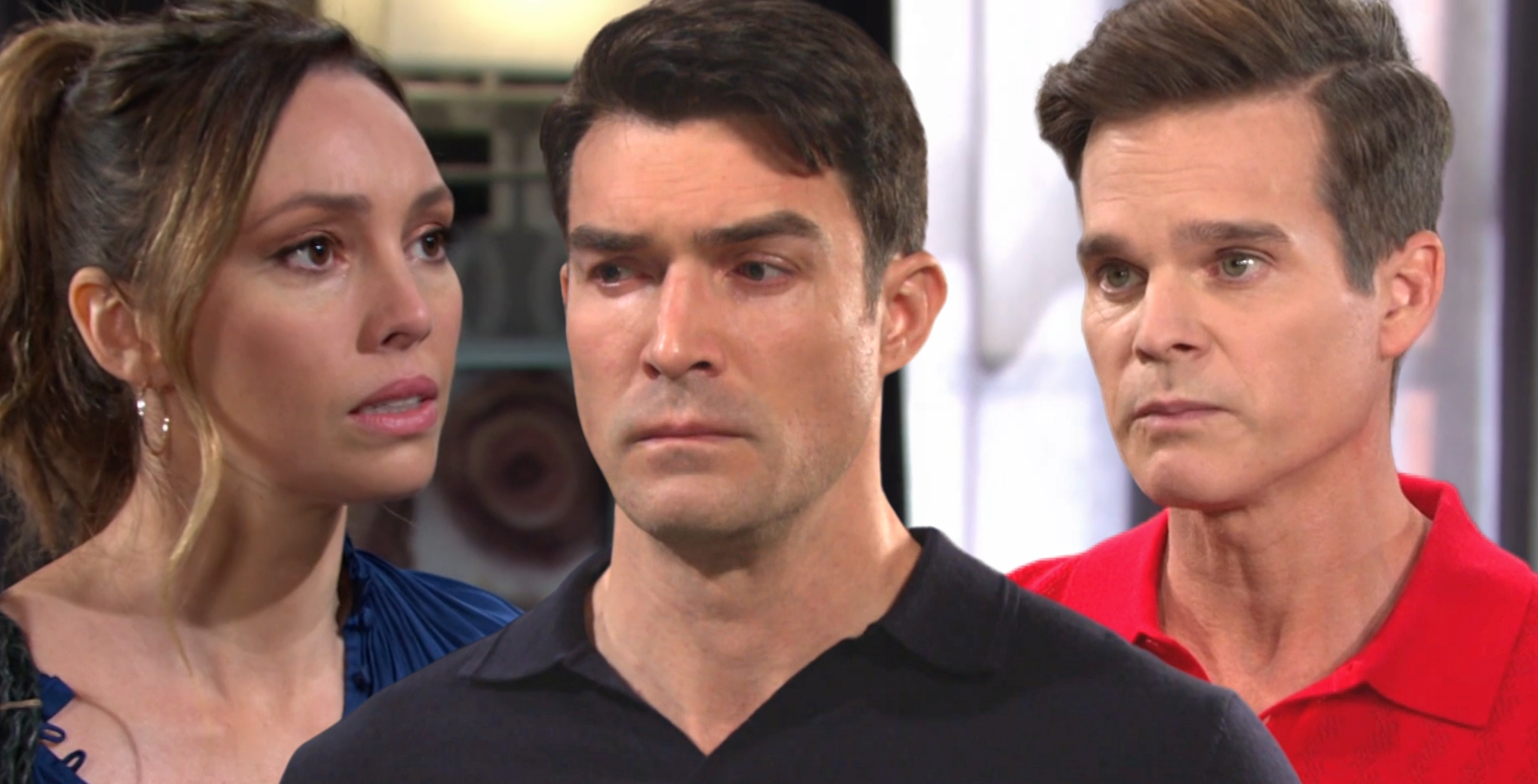 gwen rizczech, dimitri, and leo stark in a days of our lives triangle.