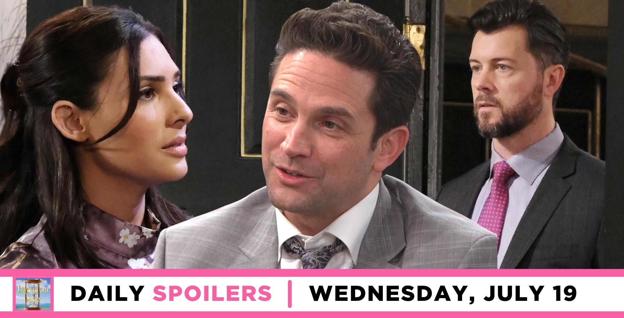 days of our lives spoilers for july 19, 2023, have stefan filling in gabi about ej.