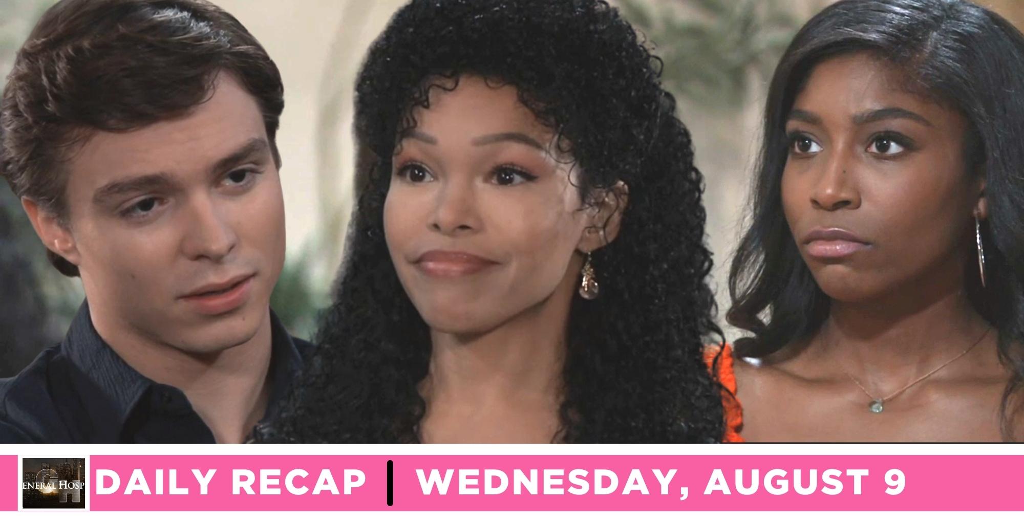 the general hospital recap for august 9 2023 has portia scheming to break up spencer and trina.