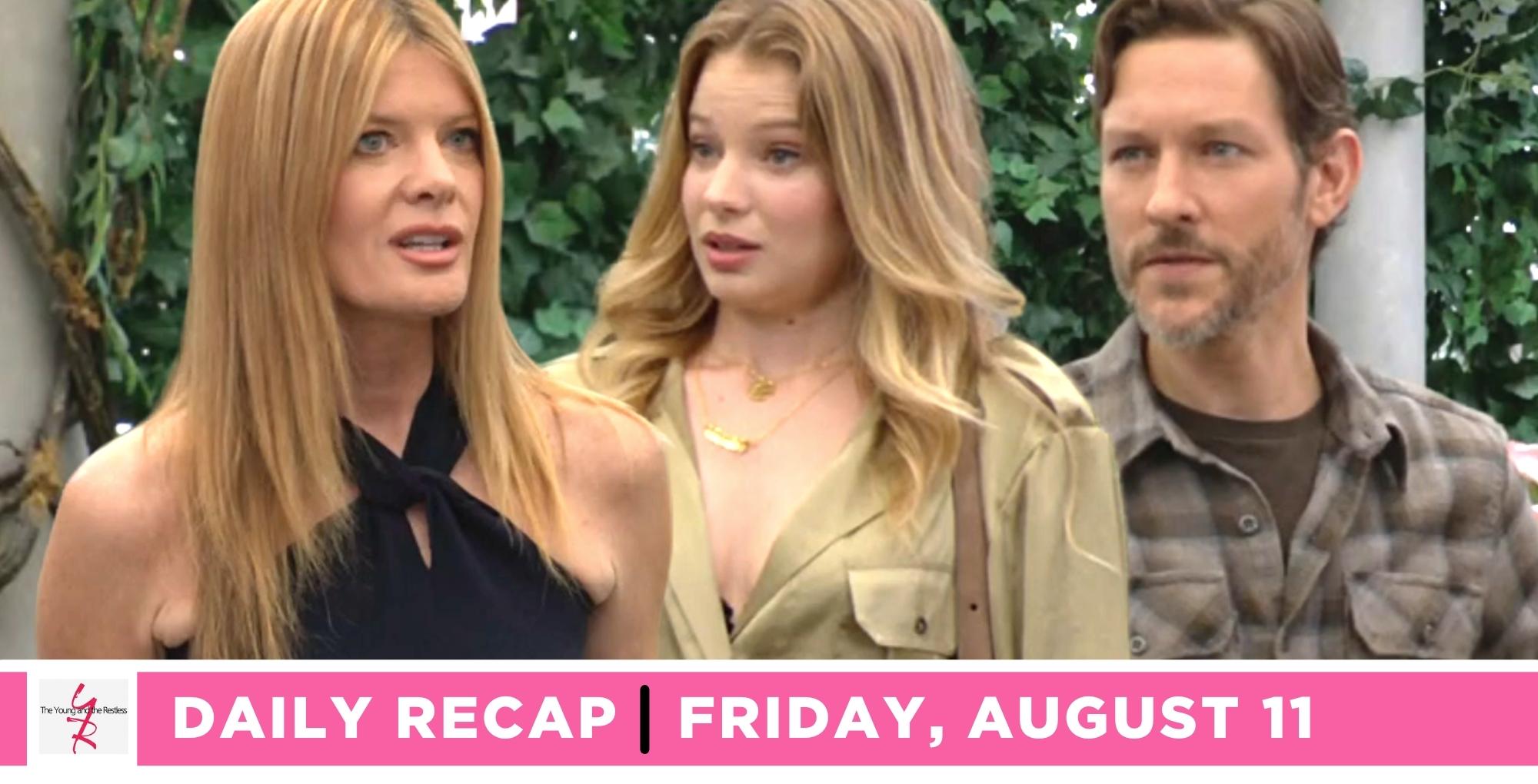 the young and the restless recap for august 11, 2023, has phyllis, summer, and daniel.