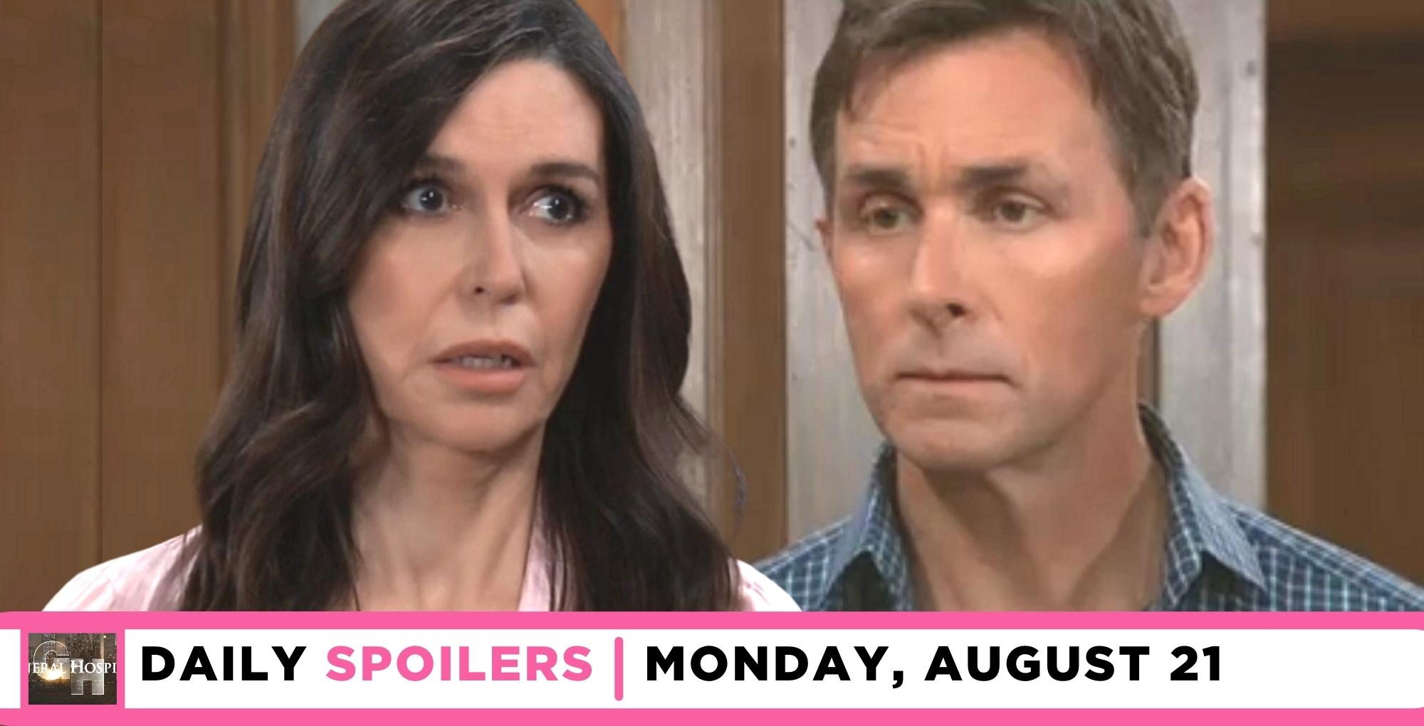 general hospital spoilers for august 21 2023 has anna suspicious of valentin.