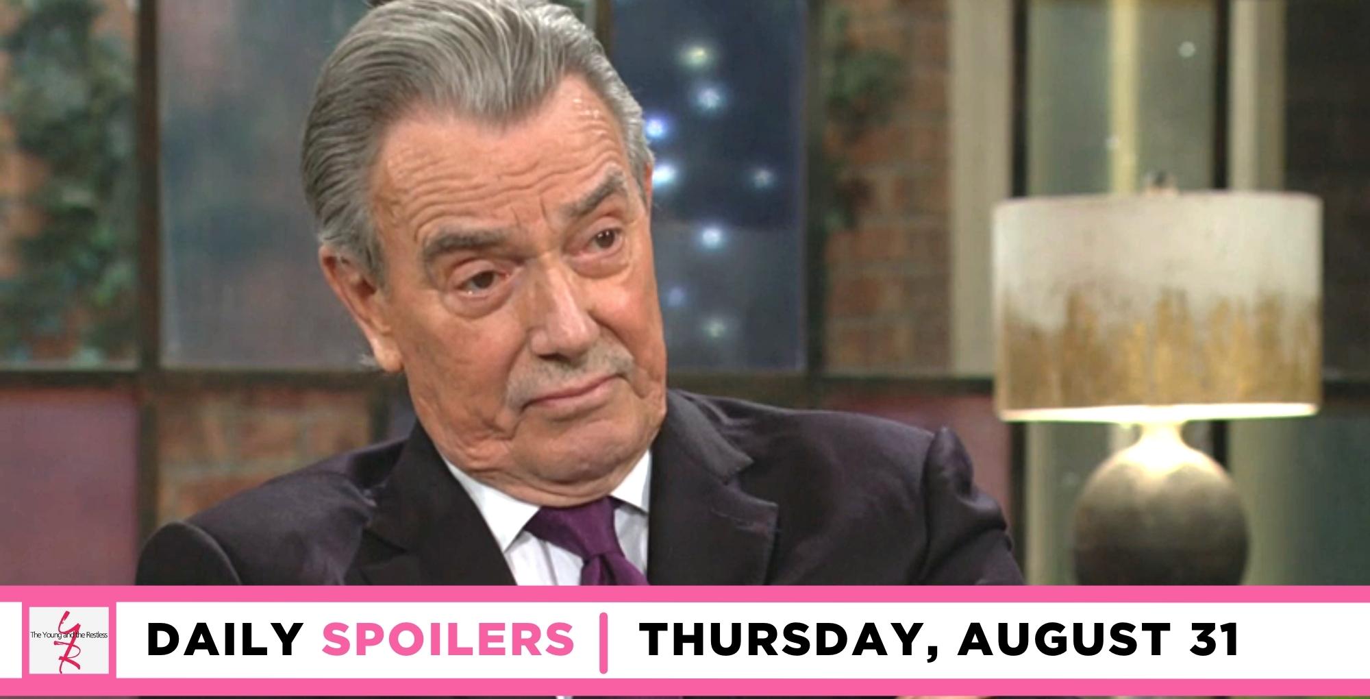 the young and the restless spoilers for august 31, 2023, has victor newman making a move.