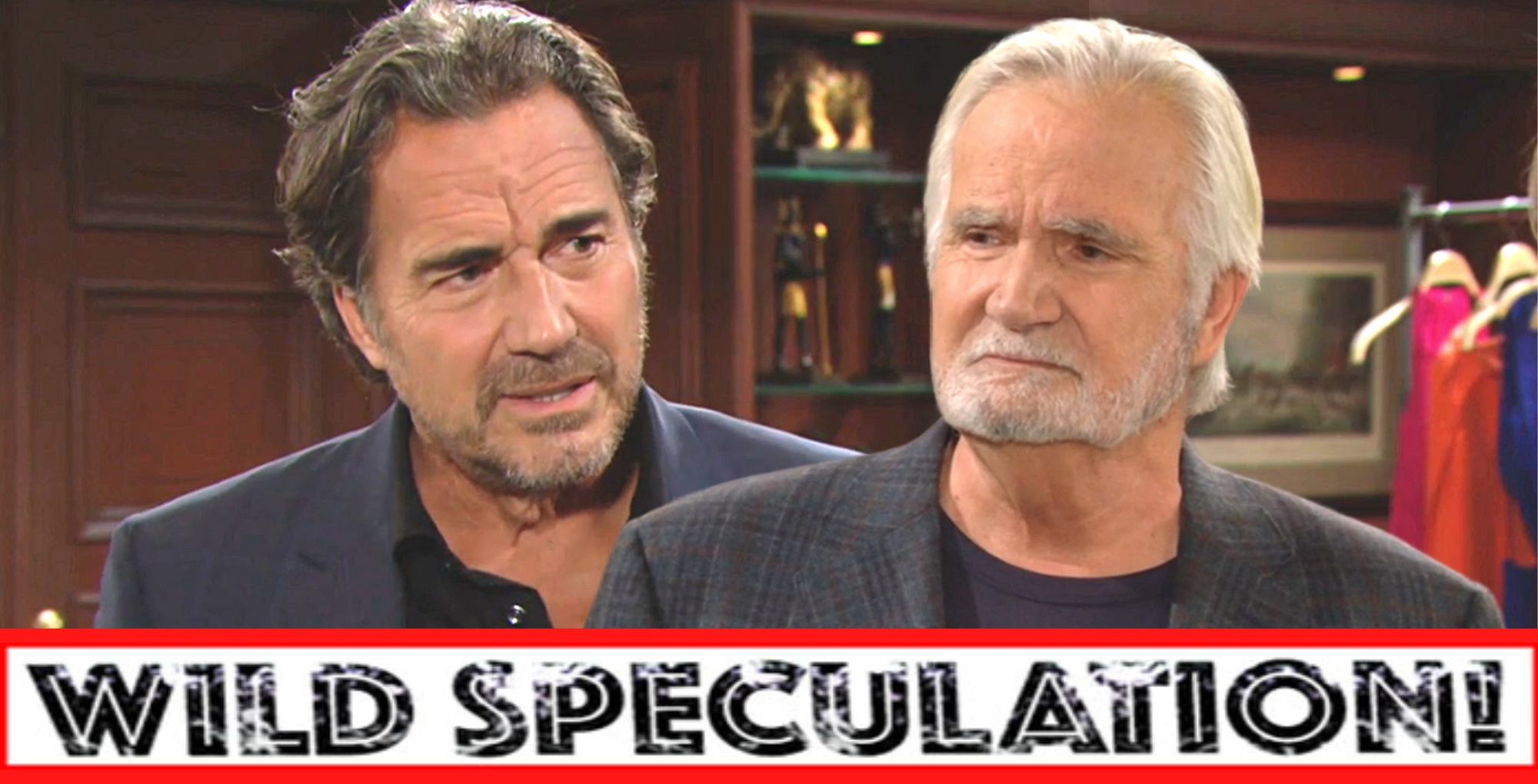 b&b spoilers wild speculation banner over ridge and eric.