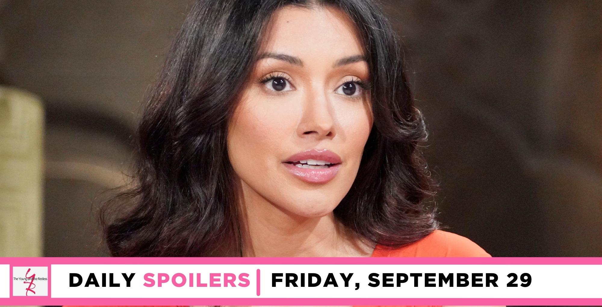 the young and the restless spoilers for september 29, 2023, has audra charles with a secret.