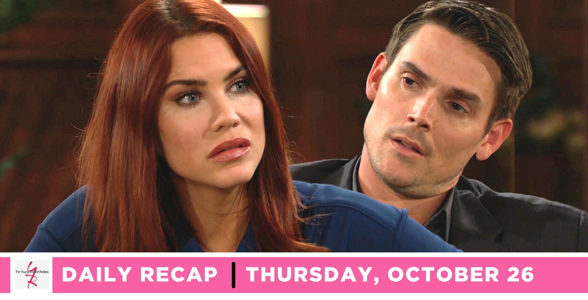the young and the restless recap for october 26, 2023, episode 12733, has sally shocked by adam.