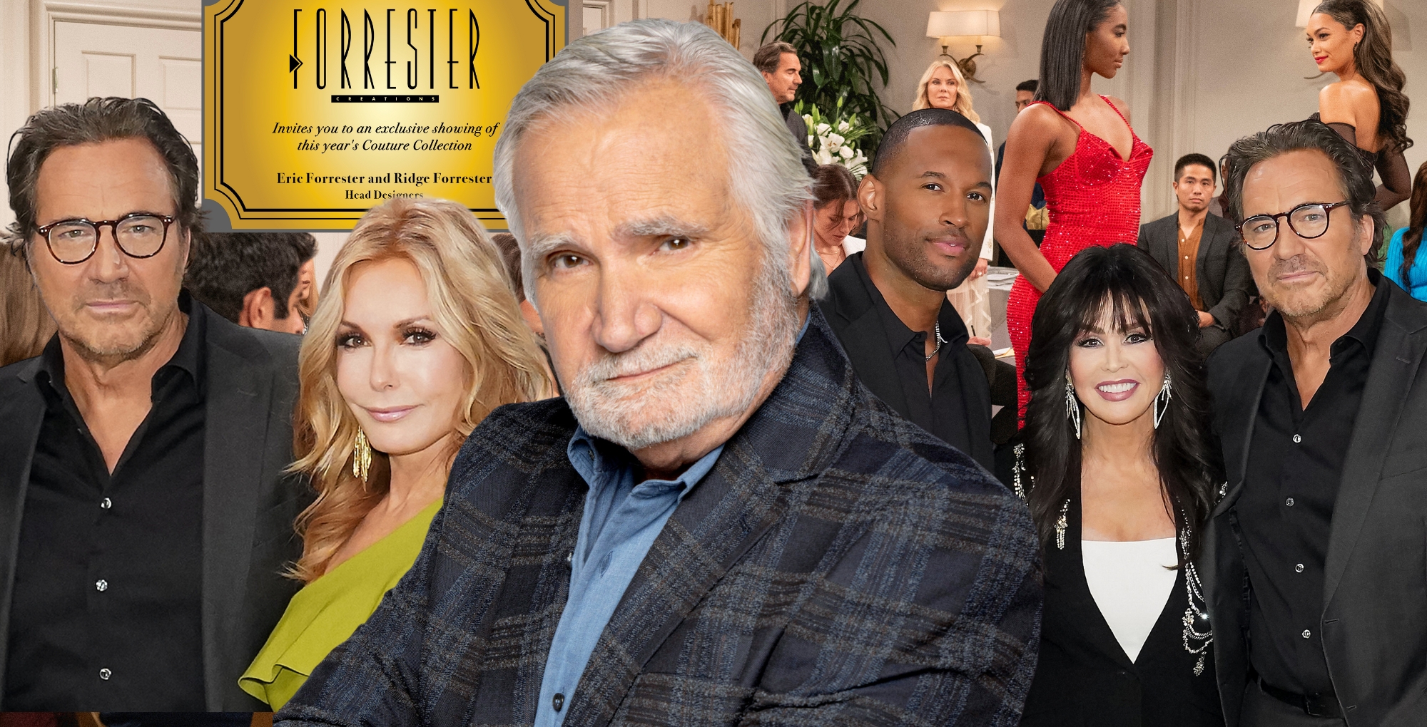 john mccook on b&b fashion show, marie osmond, lauren fenmore, and ridge forrester.
