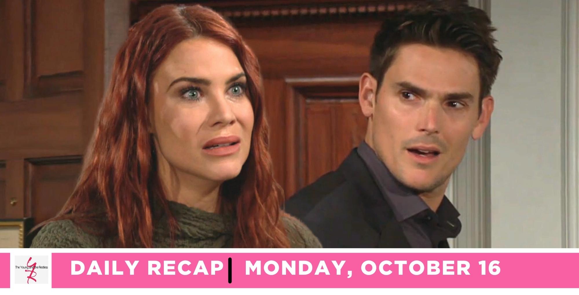 the young and the restless recap for october 16, 2023, has sally shocking adam.