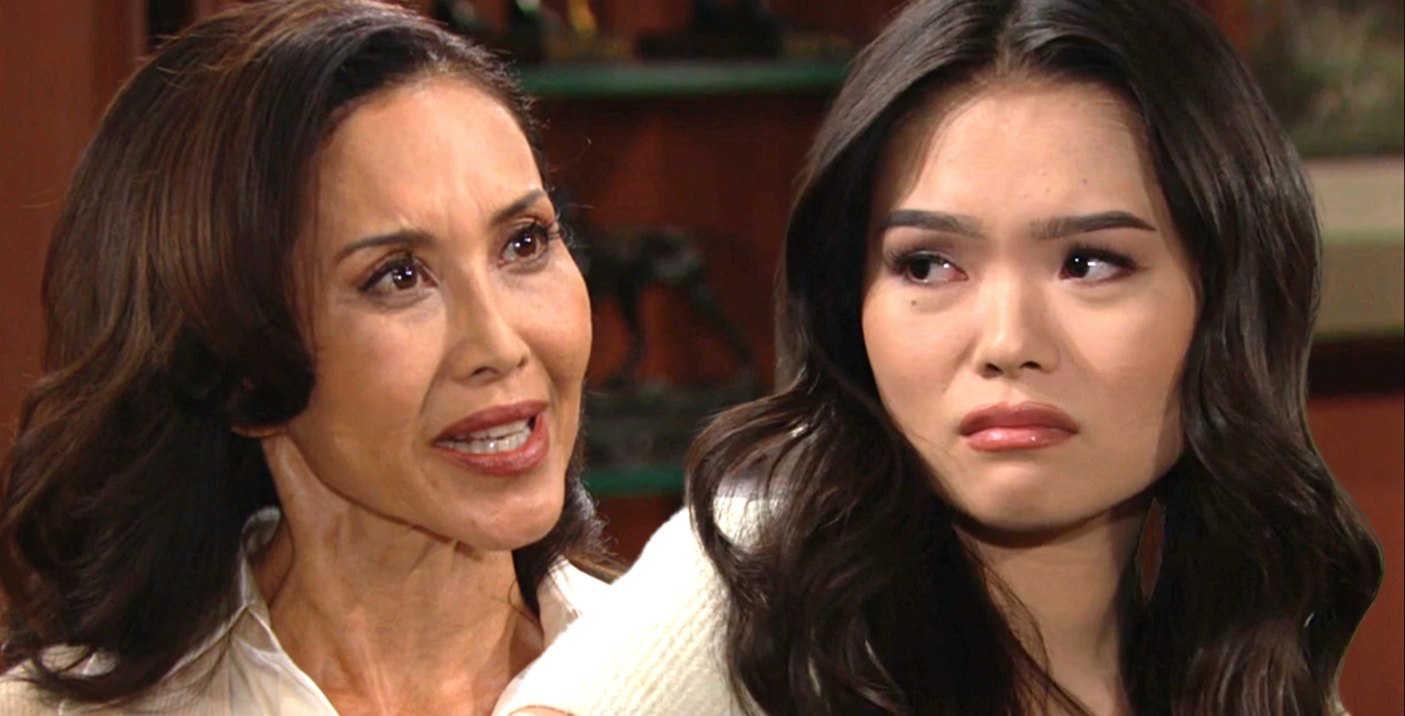 angry li finnegan and an upset luna on the bold and the beautiful.