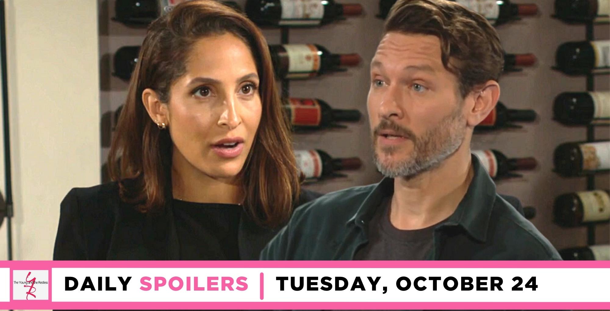 y&r spoilers for october 24, 2023, episode #12731, has lily and daniel at odds.