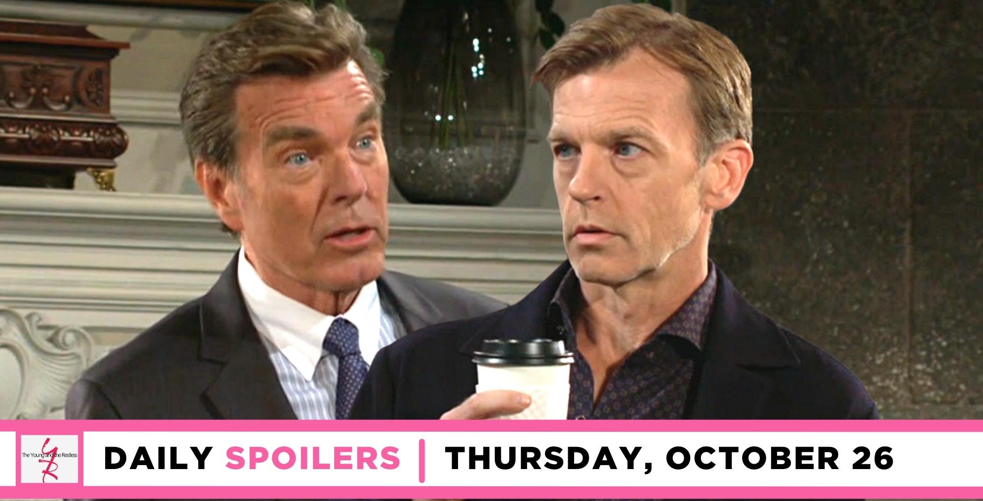 the young and the restless spoilers for october 26, 2023, episode #12733, jack faces tucker.