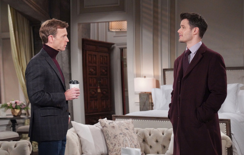 young and the restless episode # 12756 with tucker mccall and kyle abbott at a suite in the gcac.