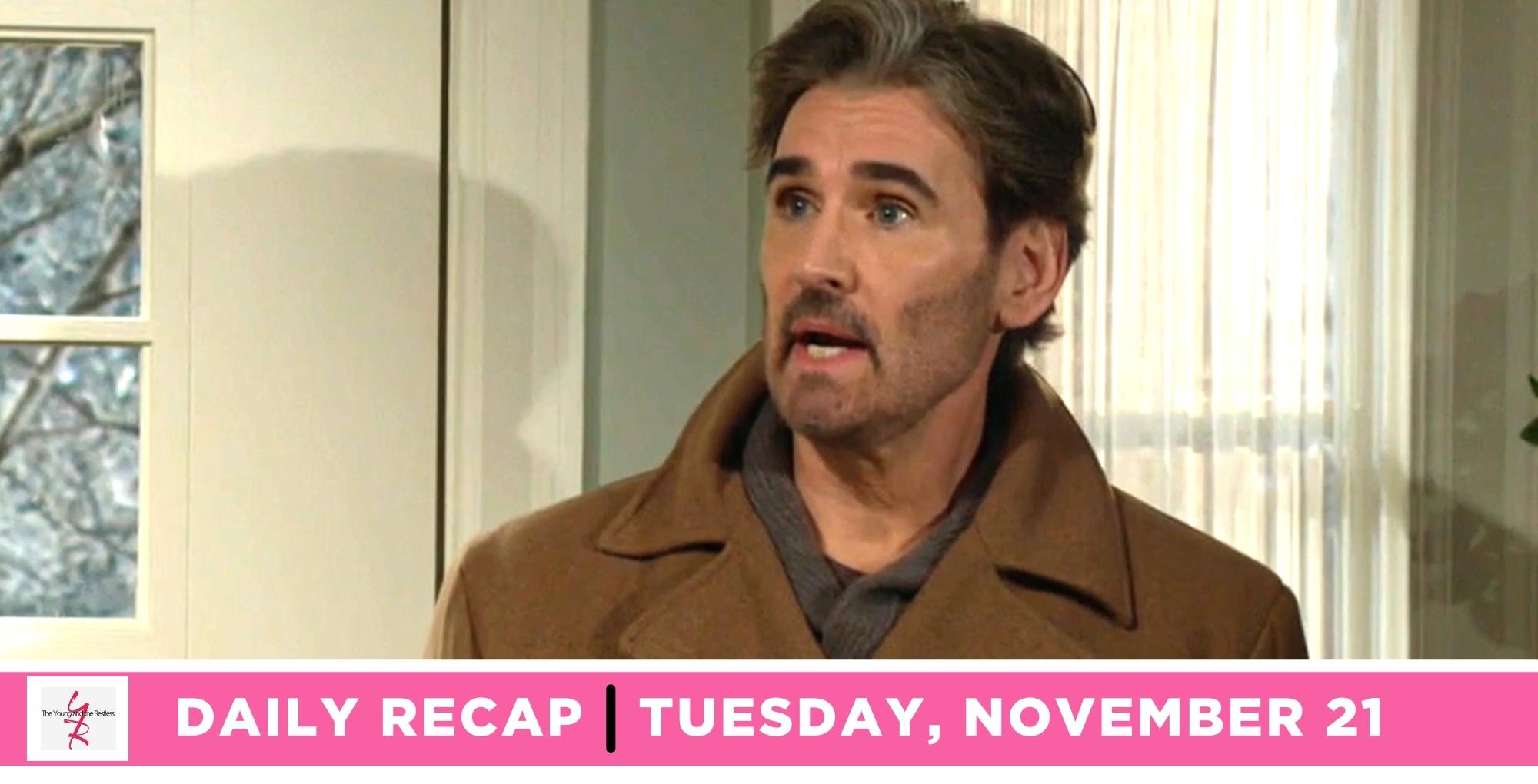 the young and the restless recap for november 21, 2023, episode 12751, has cole howard entering aunt jordan's home.