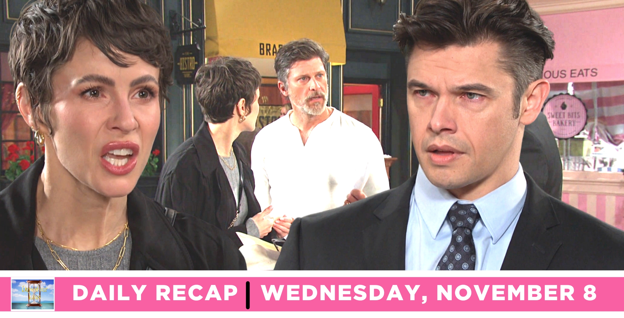 eric brady got summoned to testify against sarah horton for xander cook on the days of our lives recap for wednesday, november 8, 2023.