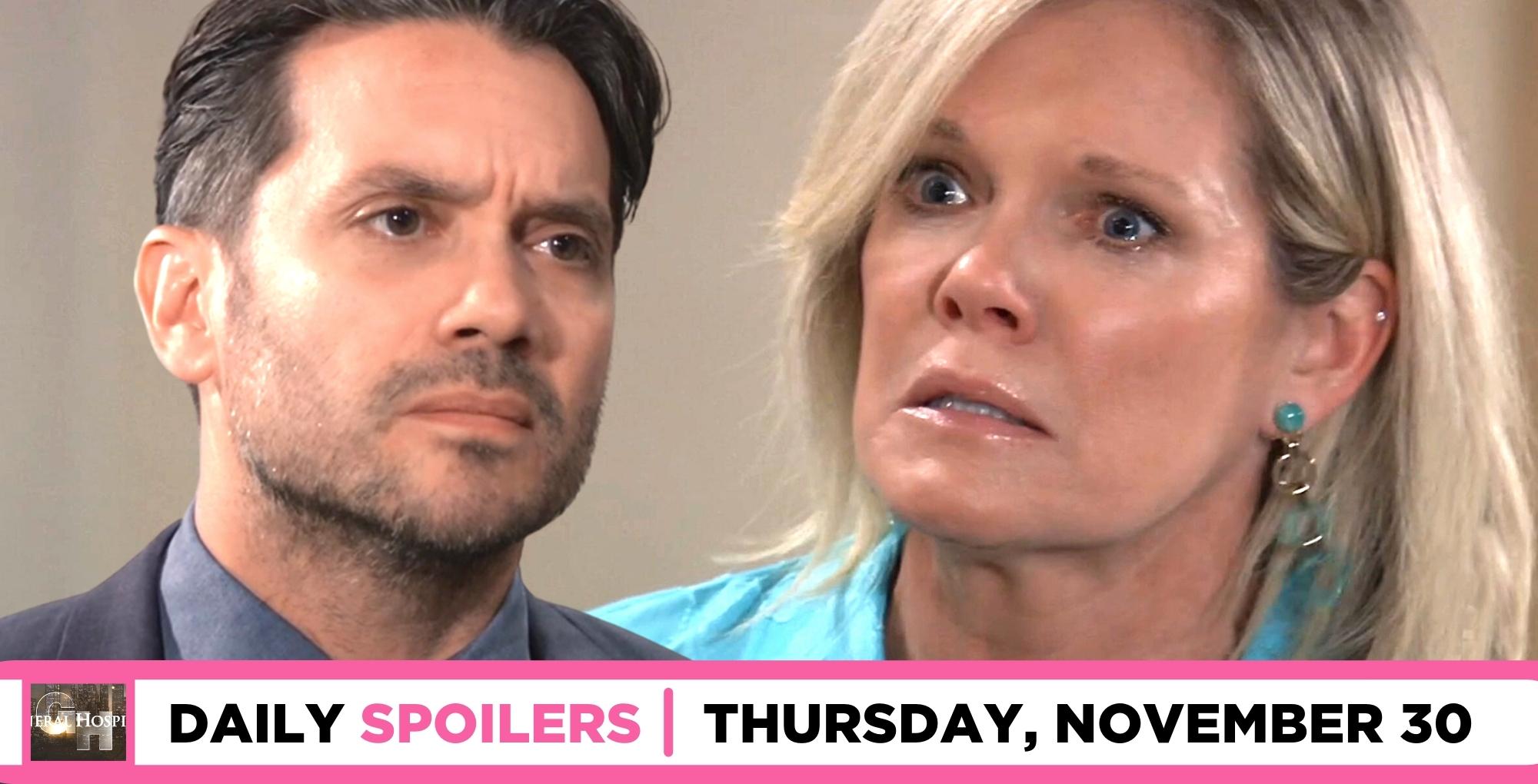 general hospital spoilers for november 30, 2023, episode 15353, dante and ava.