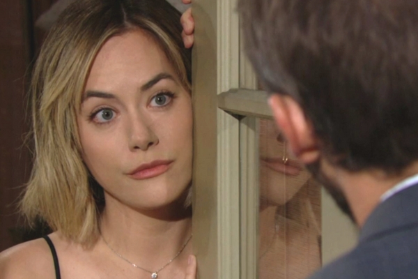 the bold and the beautiful hope at the door with liam.