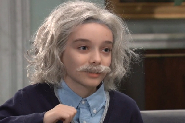 soap operas general hospital leo dressed as albert einstein for halloween.