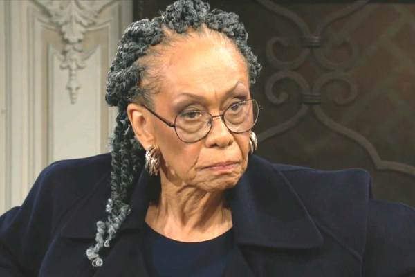 soap operas young and the restless mamie johnson looking mad.