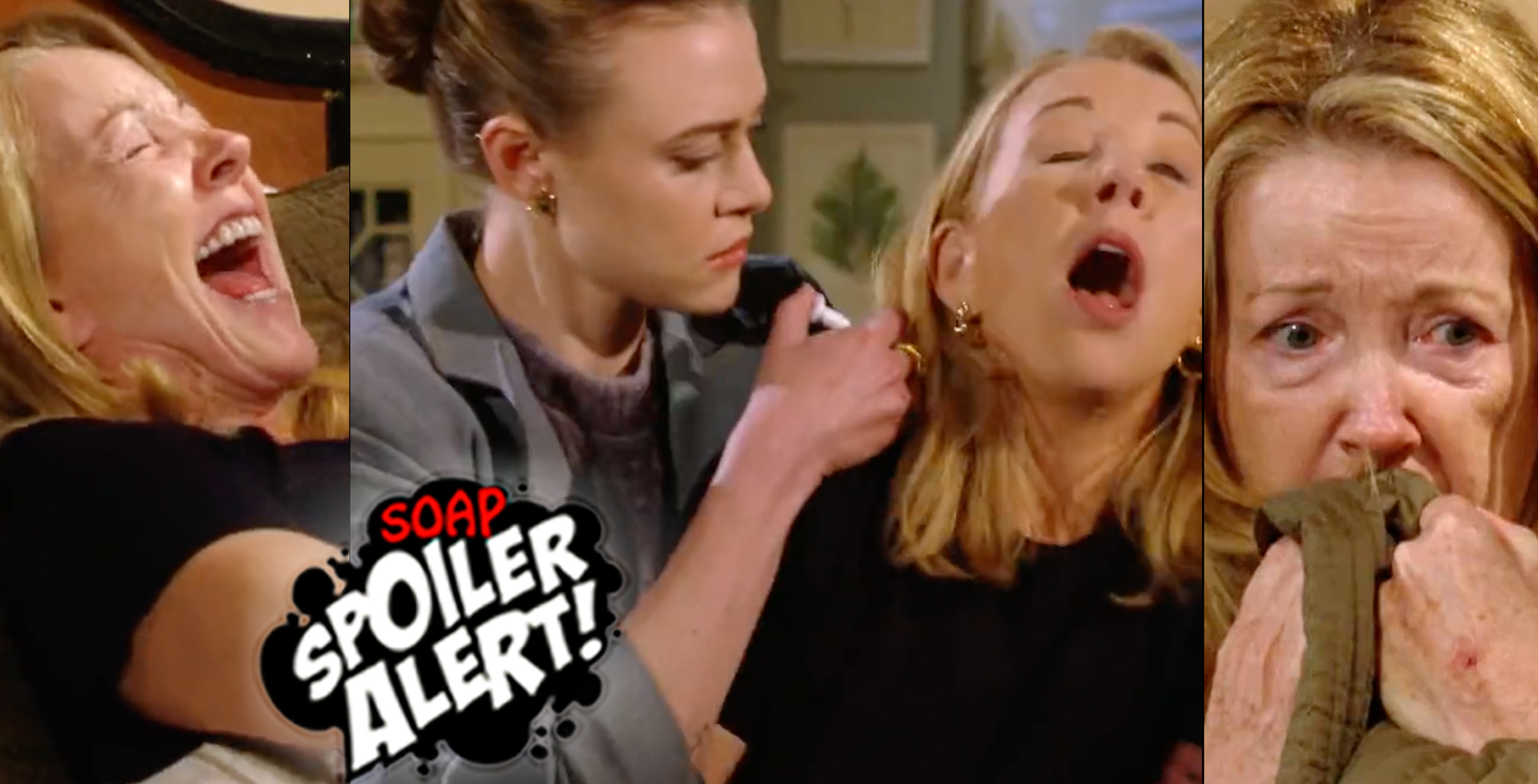 y&r spoilers video collage nikki screaming, claire injecting nikki, nikki scared.