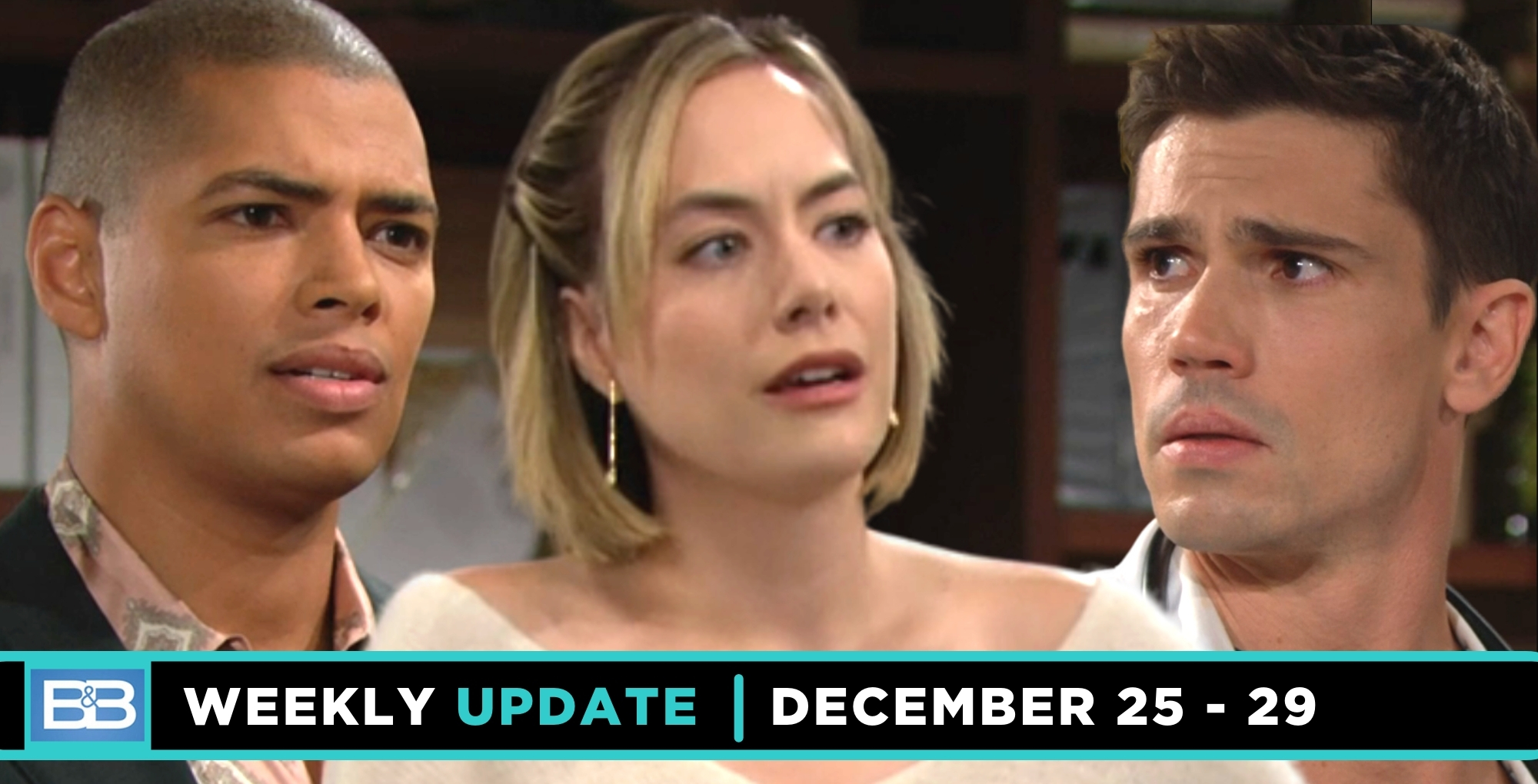 b&b spoilers weekly update for december 25-29, 2023, zende, hope, and finn.