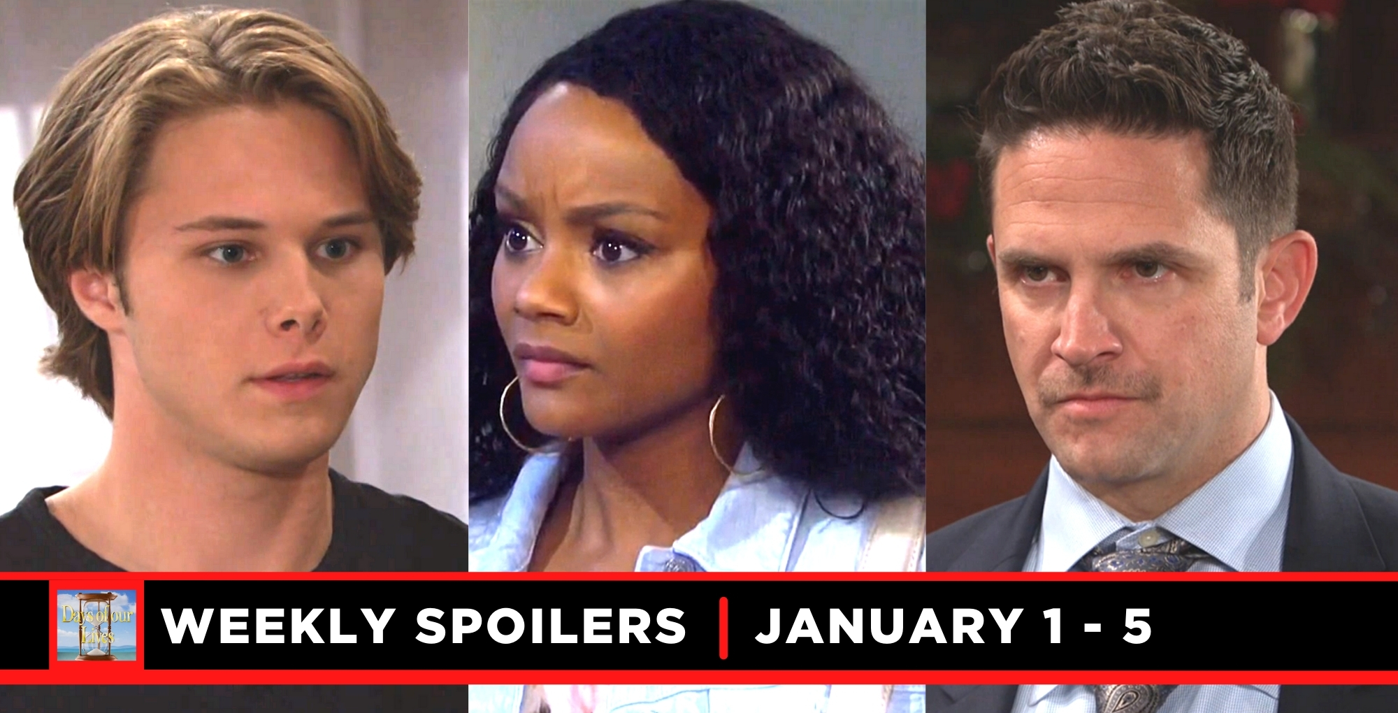 days of our lives spoilers for january 1 – january 5, 2024, three images, tate, chanel, and stefan.
